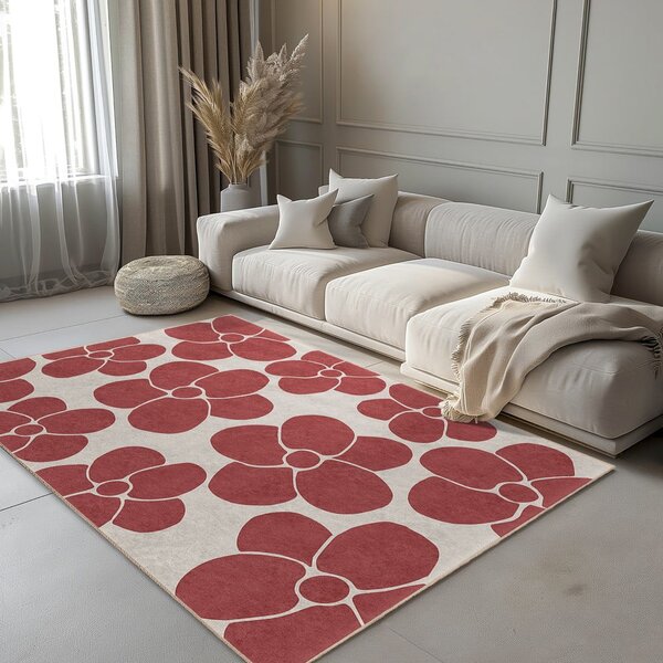 Červený pratelný běhoun 60x230 cm Red Meadow – Mila Home