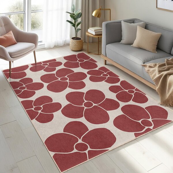 Červený pratelný běhoun 60x230 cm Red Meadow – Mila Home