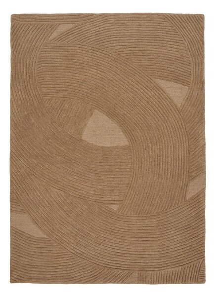 Ručně tkaný vlněný koberec v tmavě přírodní barvě 160x230 cm Pune – House Nordic