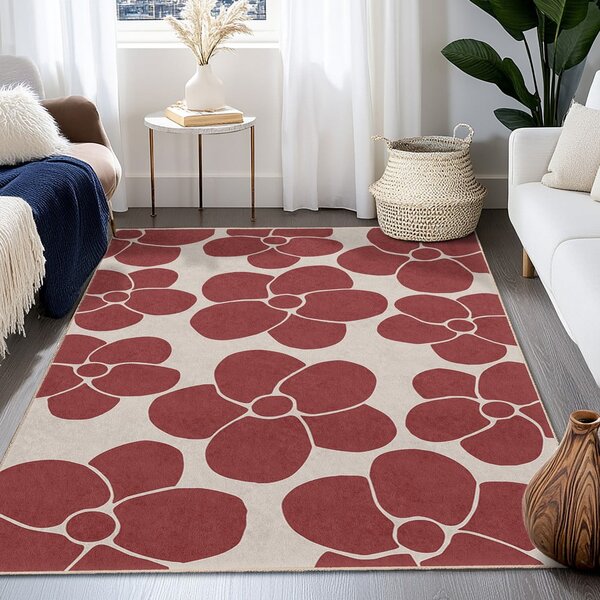 Červený pratelný běhoun 60x230 cm Red Meadow – Mila Home