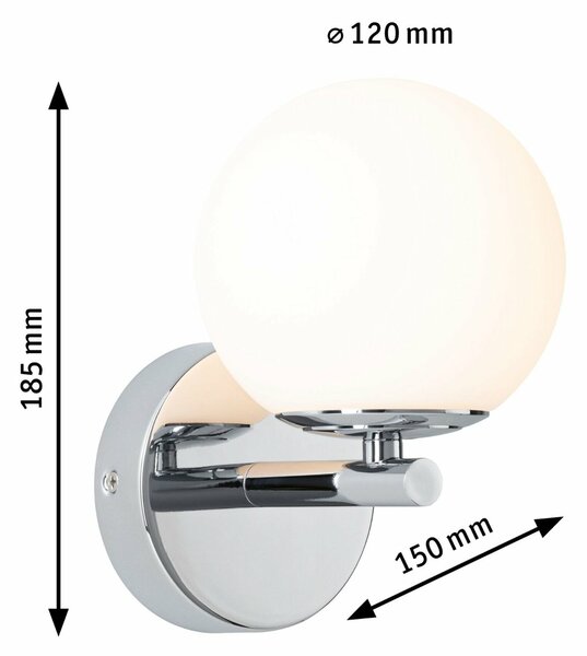 PAULMANN Selection Bathroom LED nástěnné svítidlo Gove IP44 3000K 230V 5W černá mat/satén
