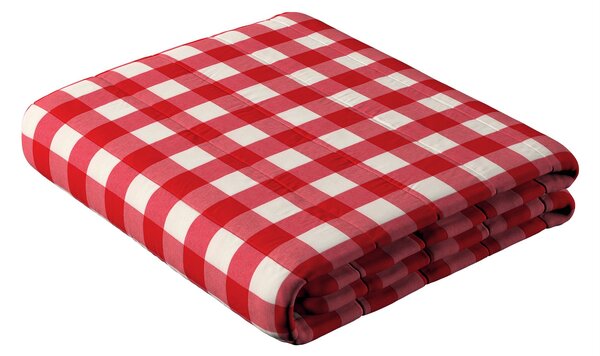 Přehoz s podélným prošitím barva červená látka vzorované