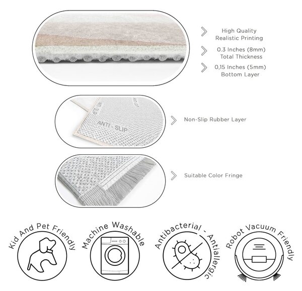 Krémový pratelný koberec 60x100 cm Komodo Beach – Mila Home