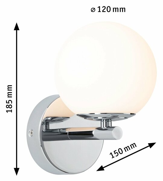 PAULMANN Selection Bathroom LED nástěnné svítidlo Gove IP44 3000K 230V 5W chrom/satén