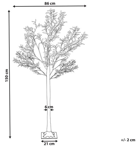 Venkovní dekorace LED MELAKKO 150 cm Stromek Zelená