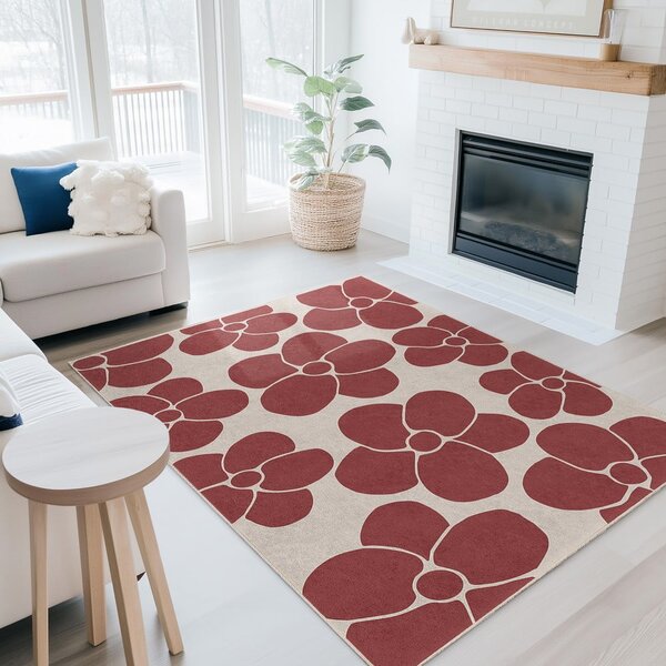 Červený pratelný běhoun 60x230 cm Red Meadow – Mila Home