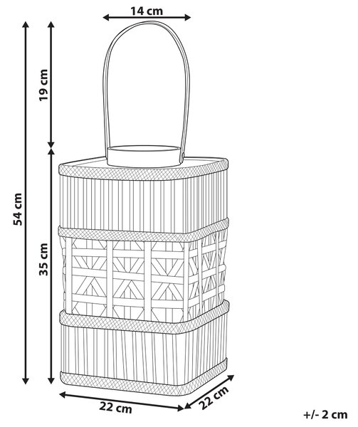 Lucerna LUMBIS Bambus 54 cm Přírodní