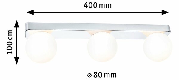 PAULMANN Selection Bathroom nástěnné svítidlo Gove IP44 G9 230V max. 3x20W chrom/satén
