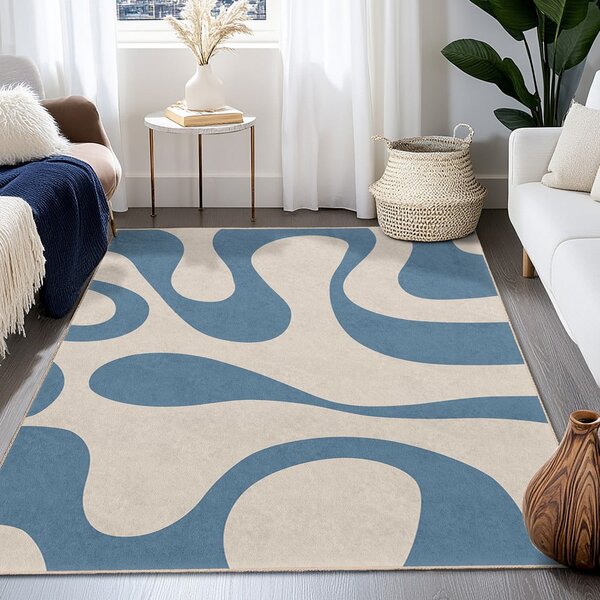 Modrý pratelný koberec 160x230 cm Blue Latte – Mila Home