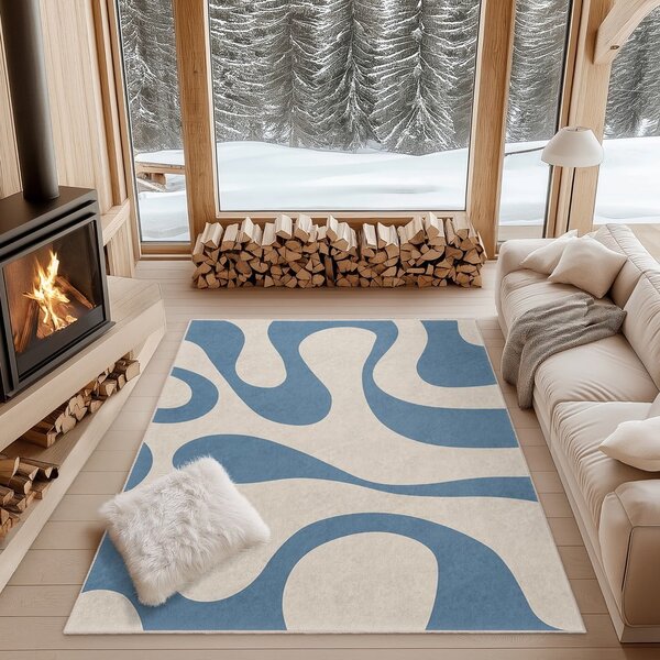 Modrý pratelný koberec 160x230 cm Blue Latte – Mila Home