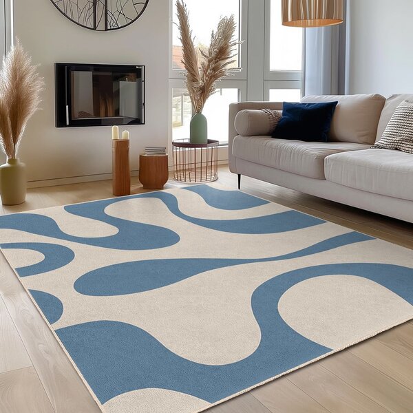 Modrý pratelný koberec 160x230 cm Blue Latte – Mila Home