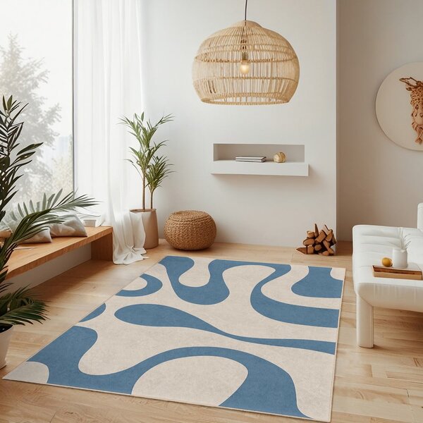 Modrý pratelný koberec 160x230 cm Blue Latte – Mila Home