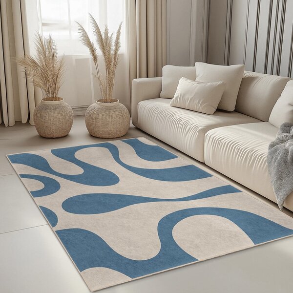 Modrý pratelný koberec 160x230 cm Blue Latte – Mila Home