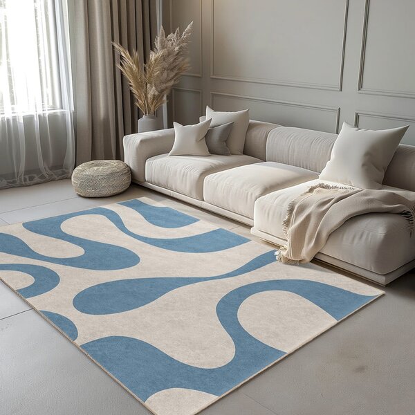 Modrý pratelný koberec 160x230 cm Blue Latte – Mila Home