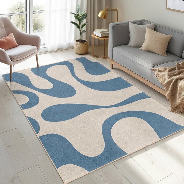 Modrý pratelný koberec 160x230 cm Blue Latte – Mila Home