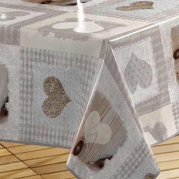 Omyvatelný ubrus z PVC 140x240 cm Cosy Coeur – douceur d'intérieur