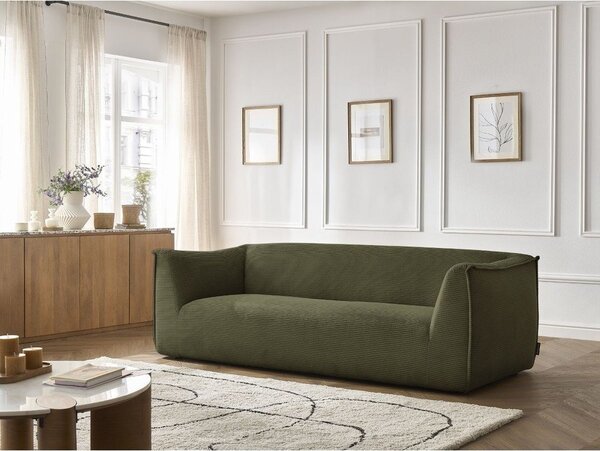 Zelená manšestrová pohovka 242 cm Giorgia – Bobochic Paris