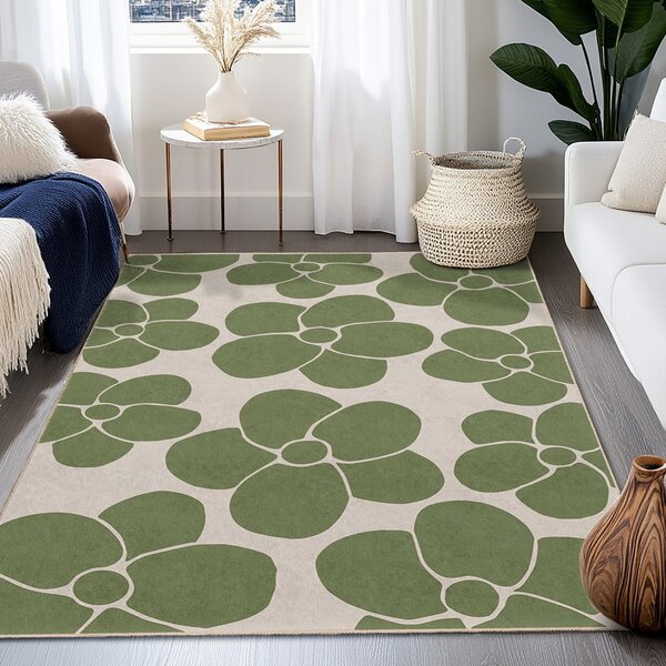 Zelený pratelný koberec 80x150 cm Green Meadow – Mila Home