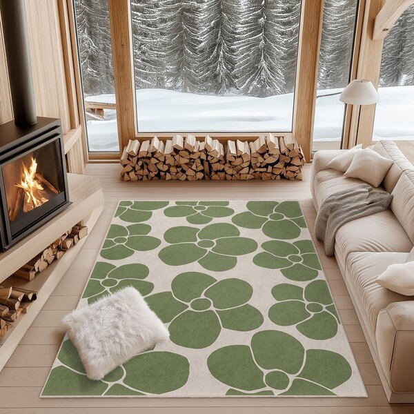 Zelený pratelný koberec 80x150 cm Green Meadow – Mila Home