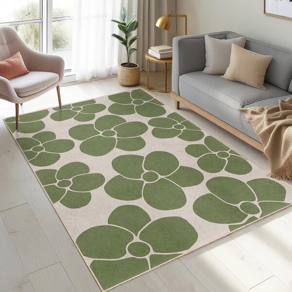 Zelený pratelný koberec 80x150 cm Green Meadow – Mila Home