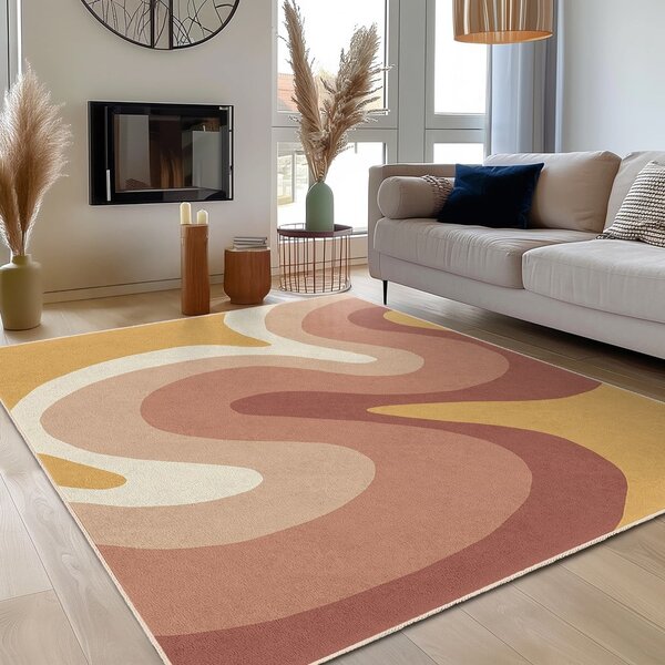 Okrově žlutý/starorůžový pratelný běhoun 60x230 cm Strawberry Creamsicle – Mila Home