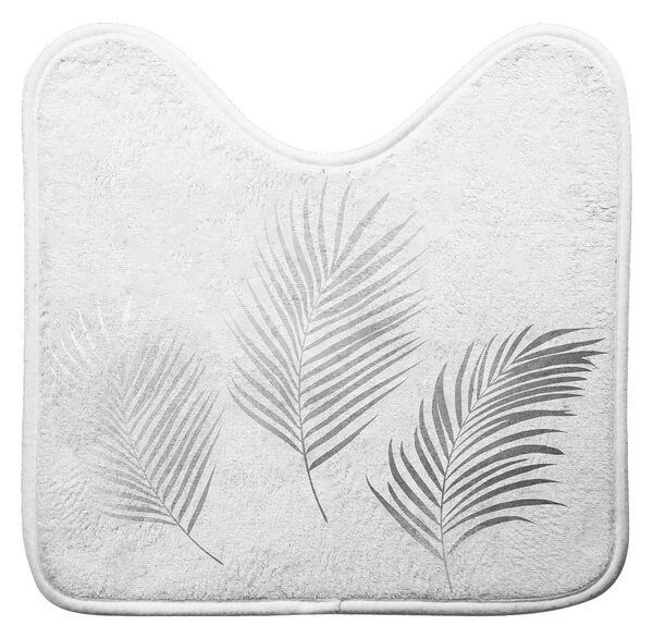 Bílá/ve stříbrné barvě WC koupelnová předložka 45x45 cm Orbella – douceur d'intérieur