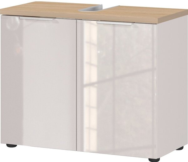 Krémová lesklá skříňka pod umyvadlo 70x58 cm Tavira – Germania