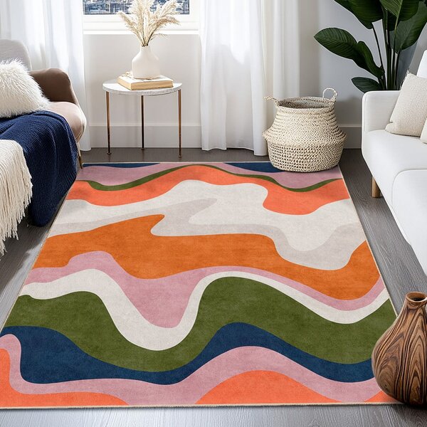 Oranžový pratelný běhoun 60x230 cm Squiggly Orange – Mila Home