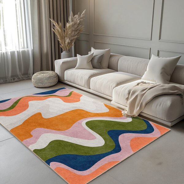 Oranžový pratelný běhoun 60x230 cm Squiggly Orange – Mila Home
