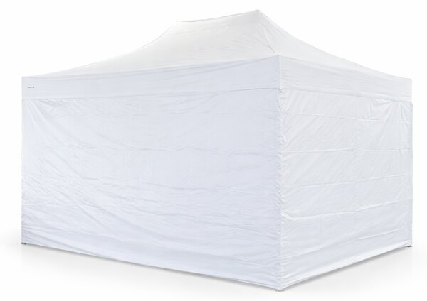 Nůžkový párty stan 3x4,5 m OCEL Standard – 4 plné bočnice barva Bílá