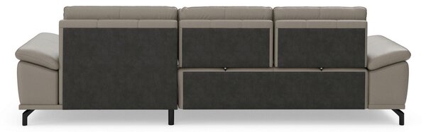 ROHOVÁ SEDAČKA, kůže, šedá Sit & More - Sedací soupravy, Online Only
