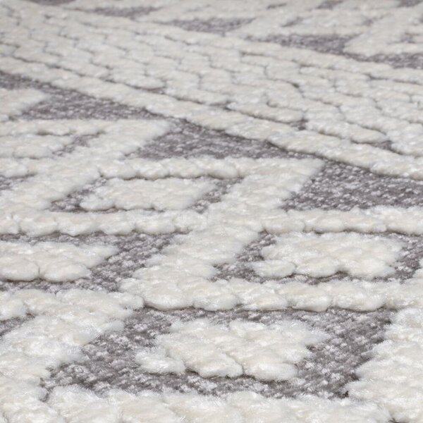 Flair Rugs, Kusový koberec Verve Jhansi Grey, 80x160, šedá, chodba / předsíň