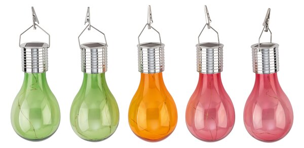 Livarno® Solární LED žárovka, 5 kusů (barevná) (100401258001)