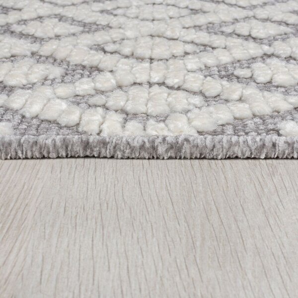Flair Rugs, Kusový koberec Verve Jhansi Grey, 80x160, šedá, chodba / předsíň