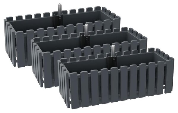 Parkside® Sada samozavlažovacích truhlíků Kensington, 50 cm, 3dílná (800013014)