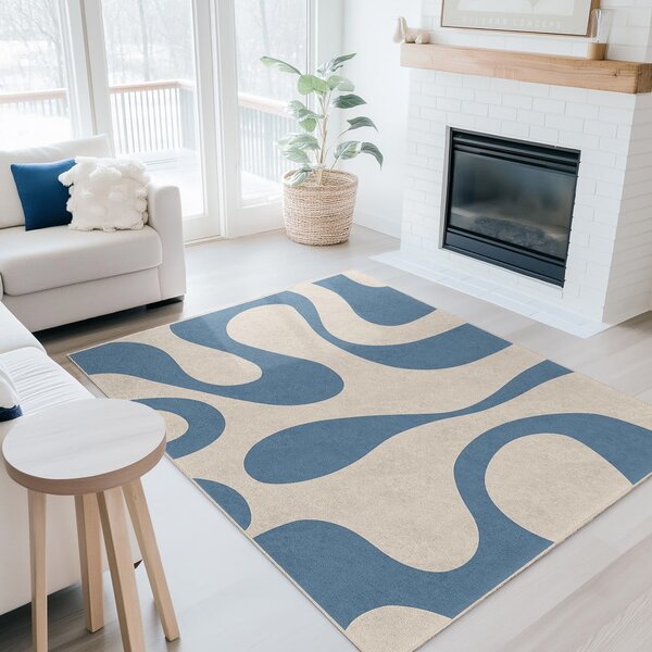 Modrý pratelný běhoun 80x200 cm Blue Latte – Mila Home