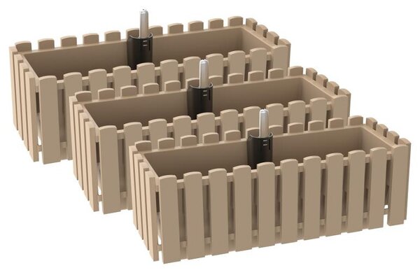 Parkside® Sada samozavlažovacích truhlíků Kensington, 50 cm, 3dílná (800013015)