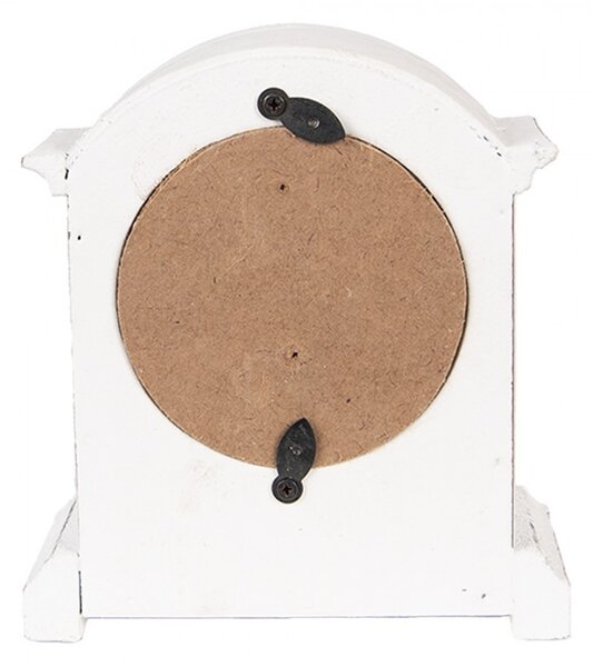 Bílé antik dřevěné stolní hodiny London - 13*7*14 cm / 1*AA - Clayre & Eef
