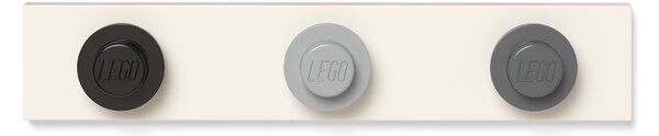 LEGO nástěnný věšák - černá, šedá, tmavě šedá