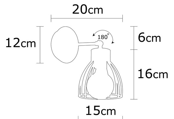 ASIR Nástěnné svítidlo KEMAH - N-1238 černá