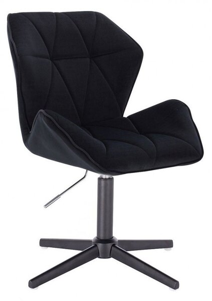 LuxuryForm DESIGN Židle MILANO MAX VELUR na černém kříži - černá