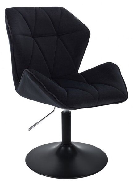 LuxuryForm DESIGN Židle MILANO MAX VELUR na černém talíři - černá