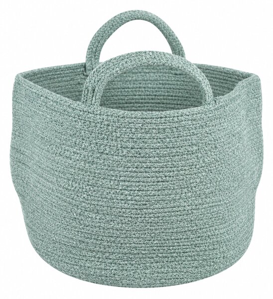 Úložný koš s uchy COTTON HAVEN 35x35 cm - více barev Barva: Šedozelená