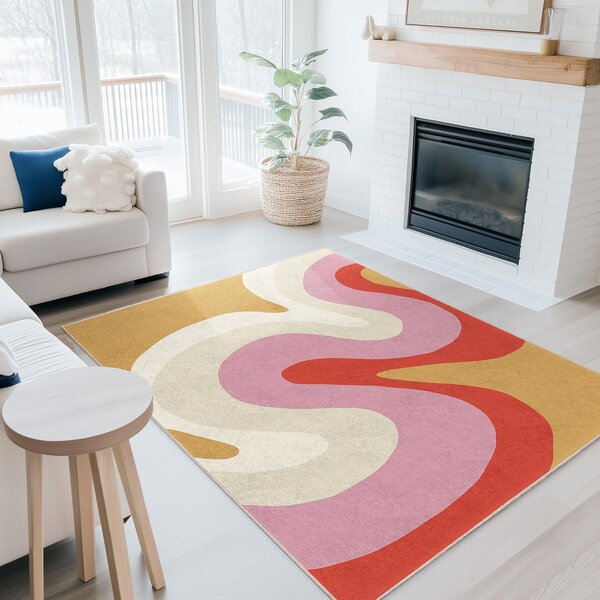 Žlutý/růžový pratelný běhoun 60x230 cm Raspberry Creamsicle – Mila Home
