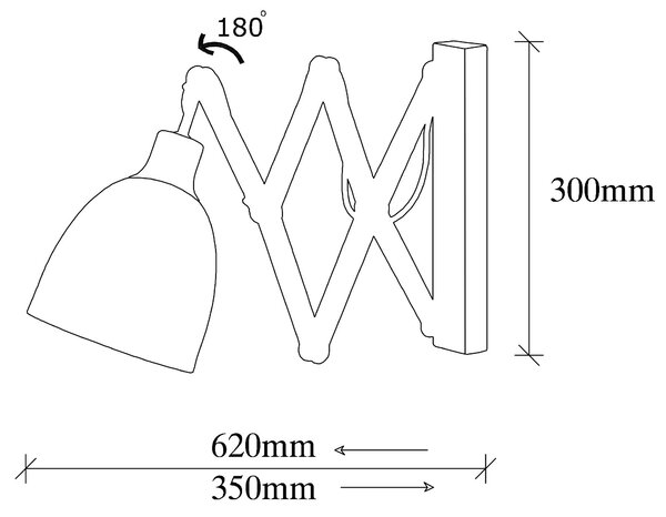 ASIR Nástěnné svítidlo SIVANI - MR - 725 černá