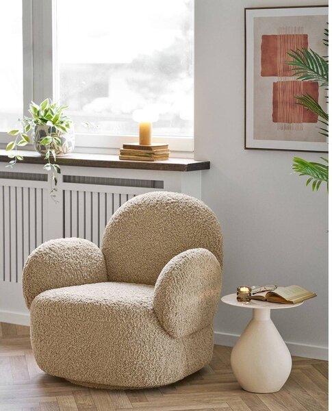 Bílá/v přírodní barvě bambusová stolní lampa s plastovým stínidlem (výška 18 cm) Stafford – House Nordic