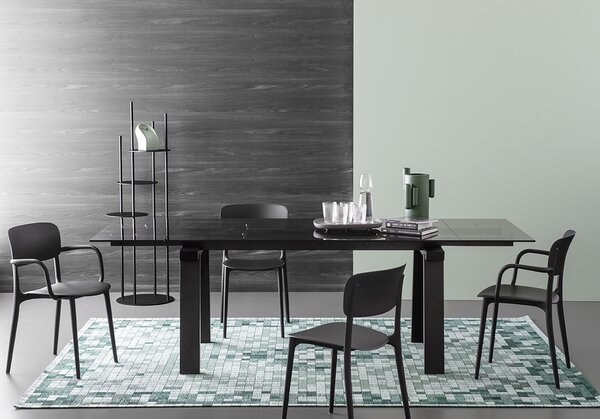 Calligaris Květinový stojan Circles, kovový, CS5107 provedení rám/struktura: Matný černý lak (kov)
