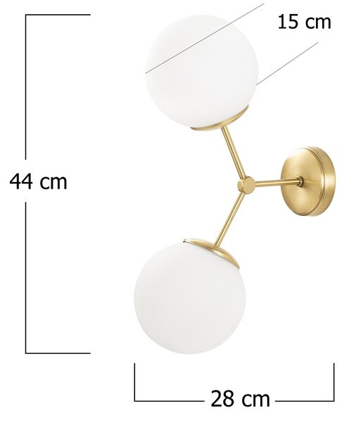 ASIR Nástěnné svítidlo DAMAR - 6341 žlutá bílá