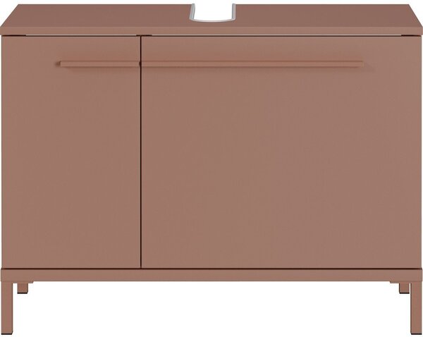 Hnědá matná skříňka pod umyvadlo 80x59 cm Laurino – Germania