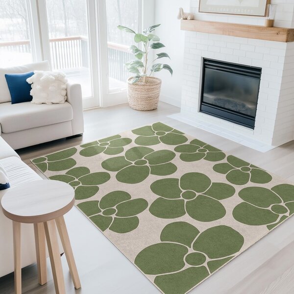 Zelený pratelný běhoun 60x230 cm Green Meadow – Mila Home